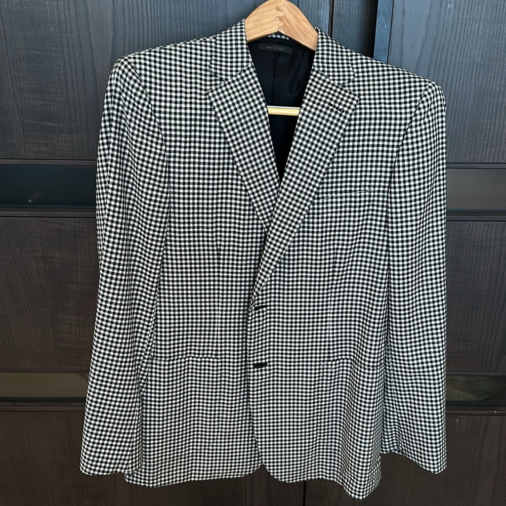 Brioni Gingham Check Two Button Jacket, NWT